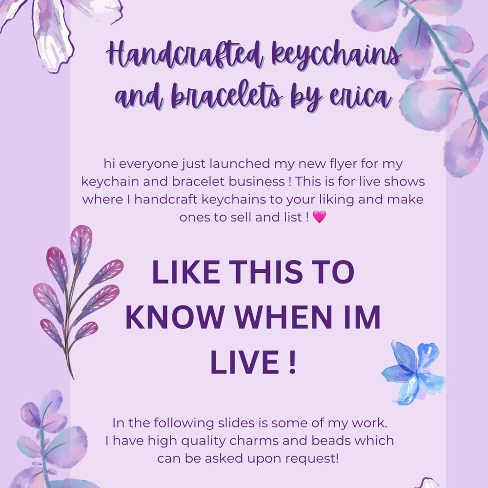 Handcrafted keychain and bracelets LIVE NOTIFICATION and INFO